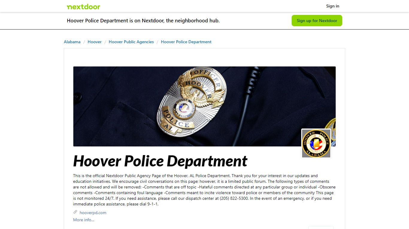Hoover Police Department Records - Nextdoor